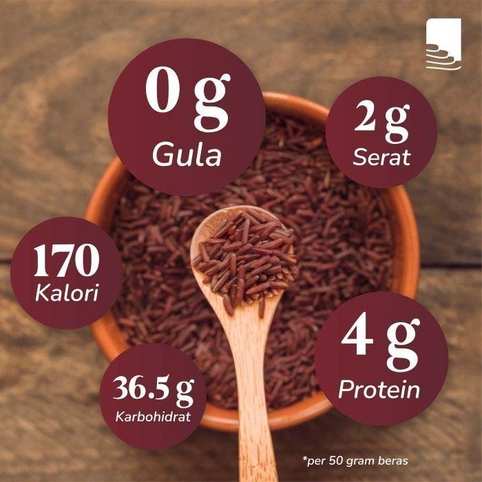 

[Bisa COD] Beras Merah Organik Diet Sugar Free Rendah Lemak & Kalori Terrice 2 kg