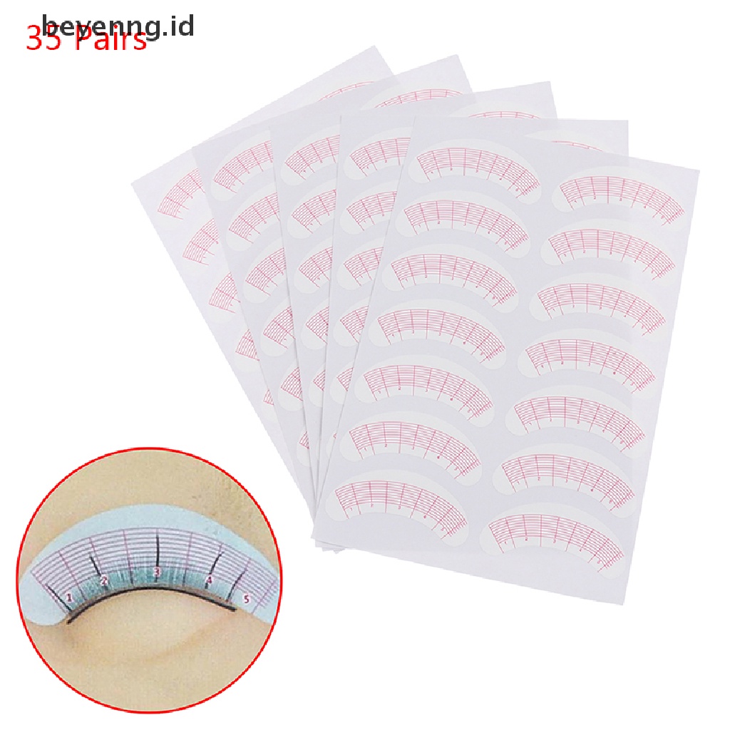 Beyen 35pasang Mengukur Latihan Ekstensi Bulu Mata Tips Posisi Mata Stiker ID