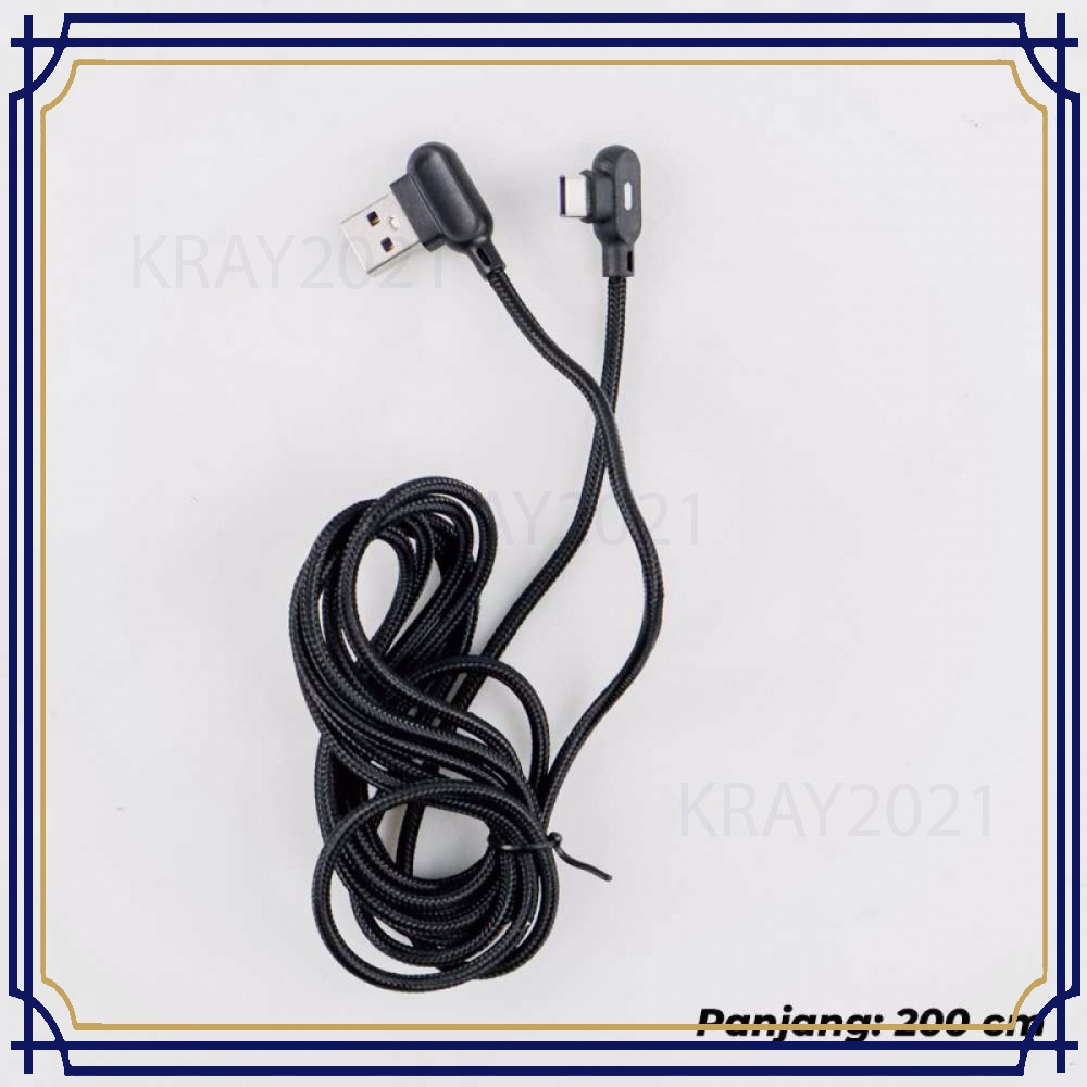 Kabel Charger L Shape 2.4 A 2 m -SP060