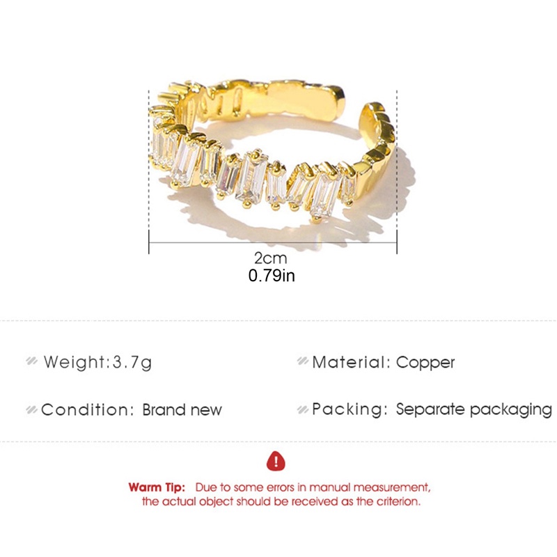 Kepada Putriku Indah Patah Pembukaan Cincin Untuk Wanita Mewah Cubic Zirconic Rings Pernikahan Pertunangan Perhiasan