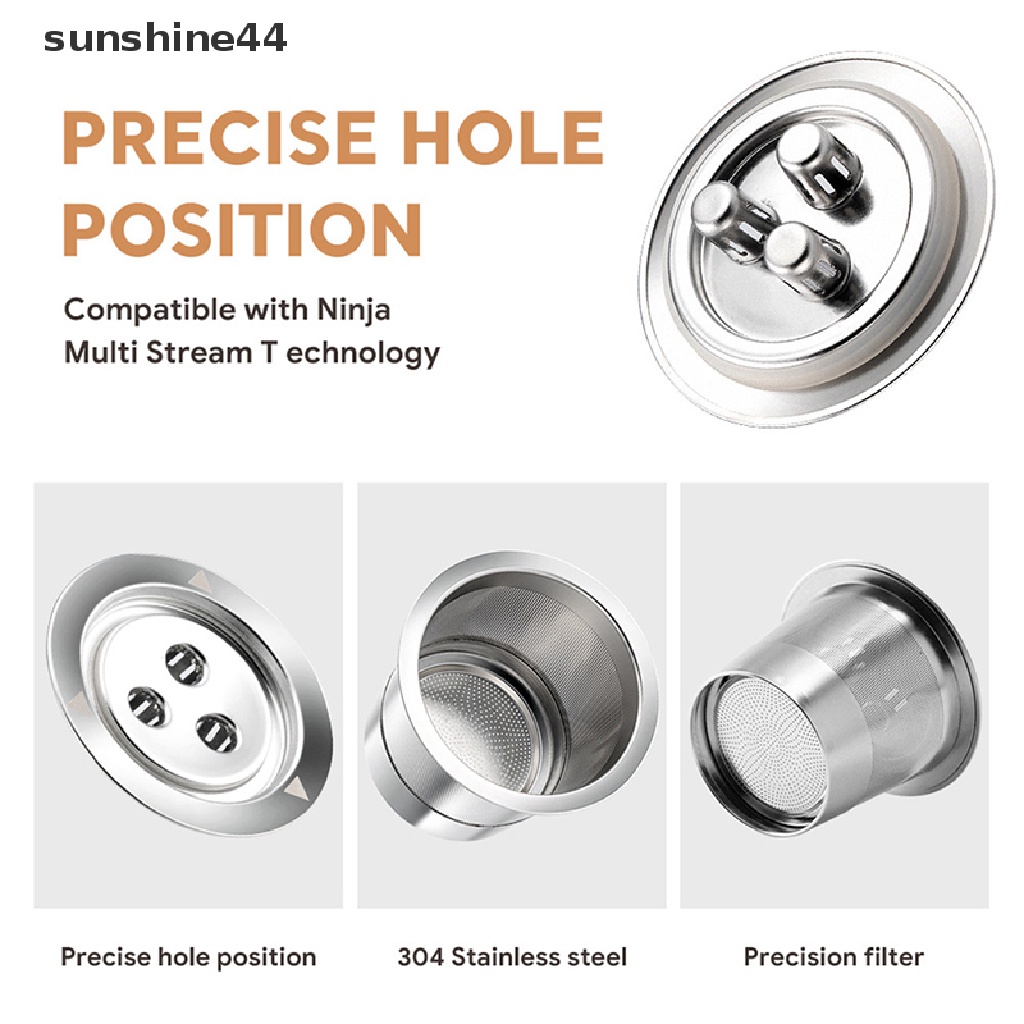 Sunshine Stainless Steel Three Hole K-Cup Coffee Capsule Shell For Ninja Coffee Machine ID