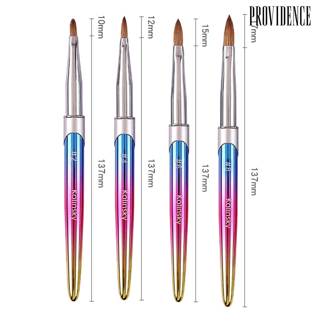 Providence Pena Kuku Dapat Digunakan Kembali Bulu Lembut Halus Indah Mengumpulkan DIY Kuku Nilon Warna Gradien Manicure Pensil Manicure Tools