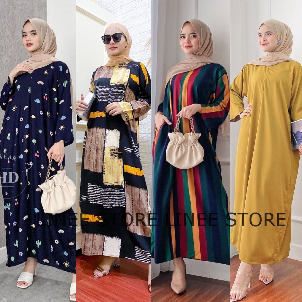 Daster Panjang Semata Kaki LD 120 PB 130 Busui Lengan Panjang Kekinian