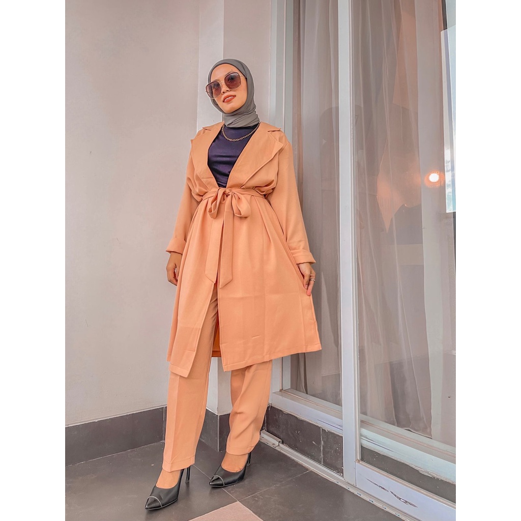 Blazer Wanita Long Blazer + Celana Wanita | Blazer Set | Setelan Wanita