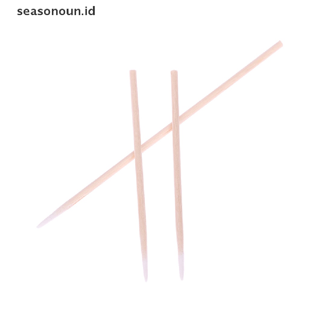 Seasonoun 100Pcs/Pack Cotton Swabs Alat Pembersih Untuk iPhone Samsung Huawei Charging Port.