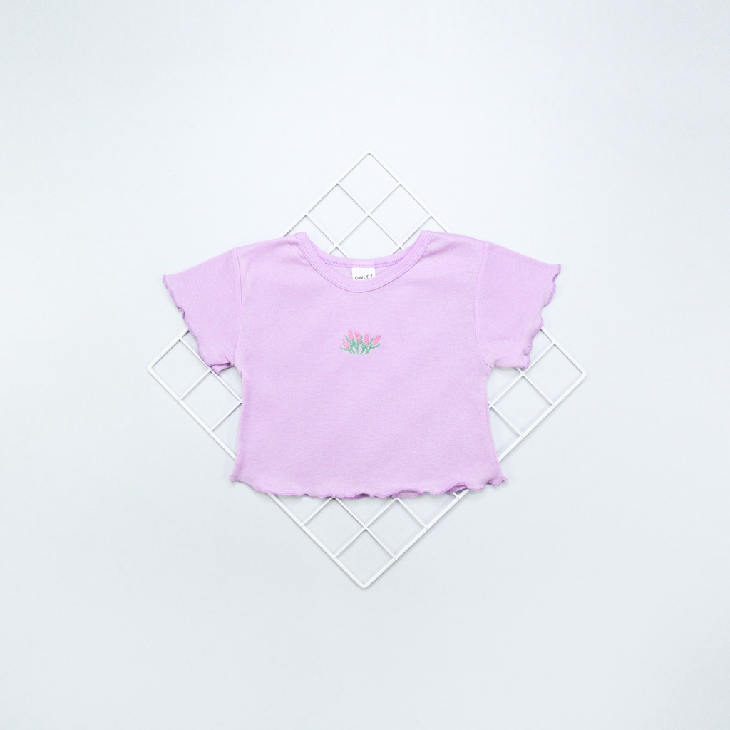 NUZ Owlet - Blouse anak / kaos anak perempuan / Atasan anak perempuan / atasan crop top anak / atasan crop tee / crop top