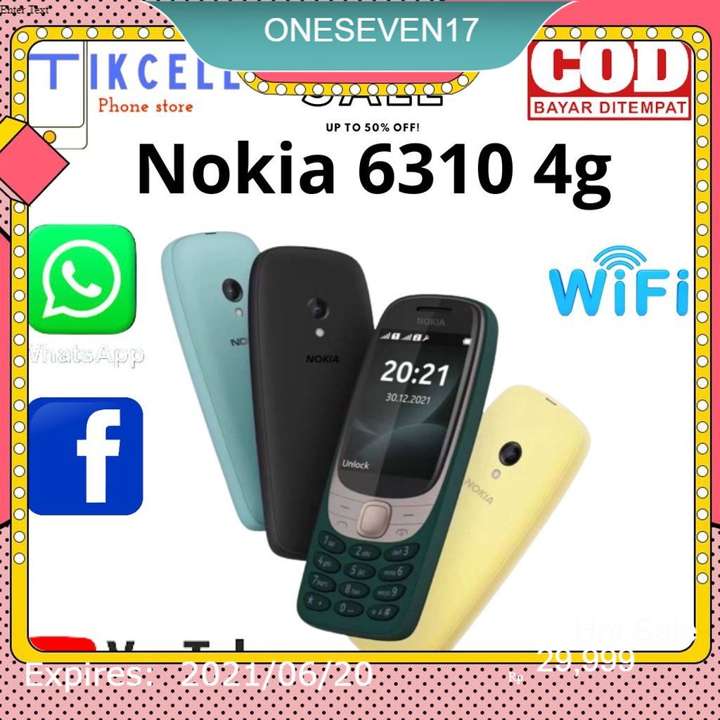 hanya gambar saja gambar Nokia 6310 4g bisa WhatApp Facebok YouTube