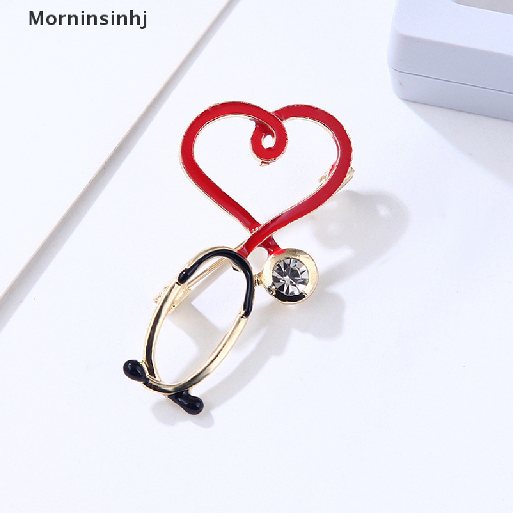 Mornin Bros Love Hati Tembaga Untuk Wanita Pria Dokter Perawat Brooch id