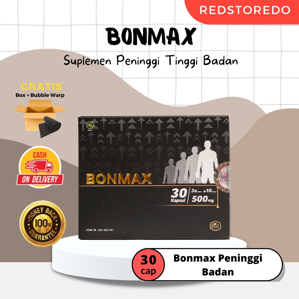 Bonmax Peninggi Badan Isi 30 Kapsul - Suplemen Peninggi Badan