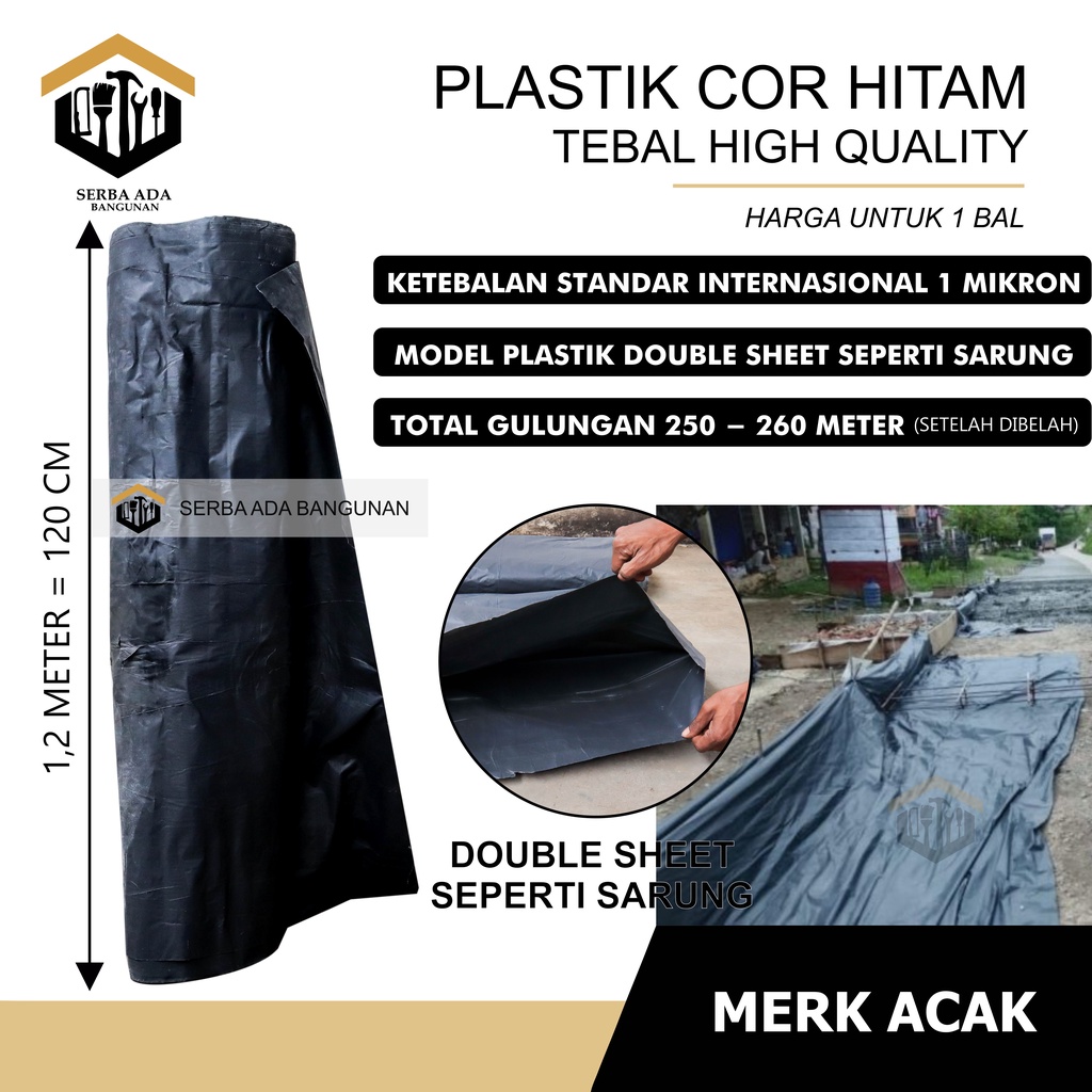 PLASTIK COR HITAM BUTEK SUPER TEBAL KUAT HARGA PER BAL 24-26 KG MURAH Plastik Bal Hitam Besar Jumbo