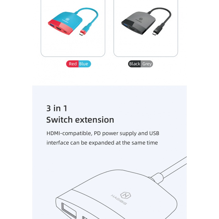 SP05 HAGIBIS SWC01 Switch Dock USB-C To 4K HDMI TV For Nintendo Switch