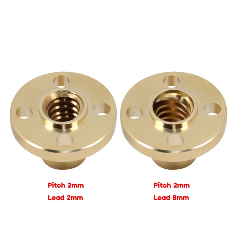 Zzz Trapesium T8 Screw Nut 8mm 2mm Sekrup Tembaga Untuk Stepper Motor Lead Screw