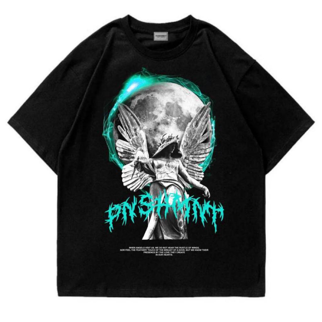 T-Shirt Punishment Angel Of The Moon Black Unisex