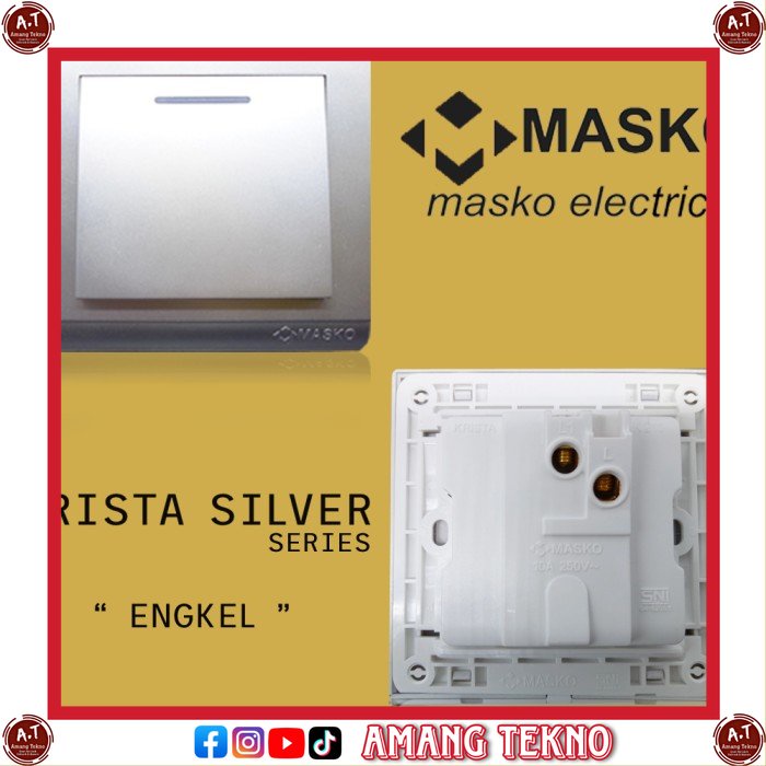 MASKO IB SAKLAR ENGKEL SILVER K - SV 211 KRISTA TUNGGAL SINGLE SNI TERMURAH