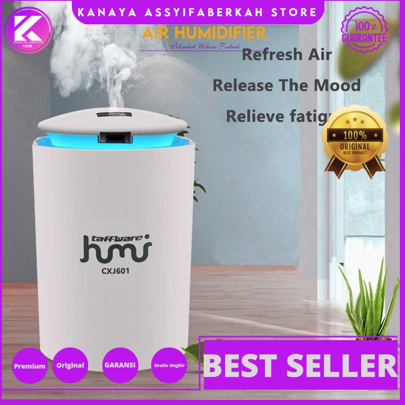 Taffware Pelembab Udara Dan pewangi Ruangan qHUMI Air Humidifier Aromatherapy Oil Diffuser LED 260ml - CXJ601