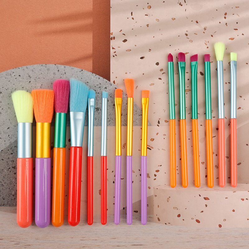 15pcs/set Multicolor Cat Air Lembut Berbulu Kuas Makeup Eyeliner Foundation Concealer Brush Blush Eyeshadow Brush Makeup Brush Set