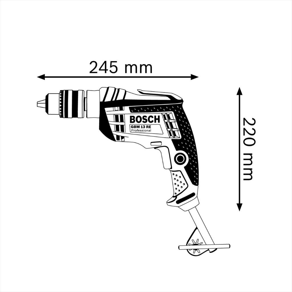 BOSCH MESIN BOR GBM 13 RE HEAVY DUTY 600 W PN.06014775K0