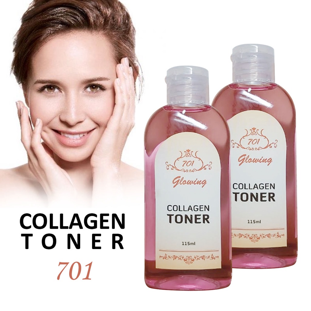 Toner Collagen 701 Glowing Toner Pencerah Wajah Anti Kusam 115ml [ BPOM ]