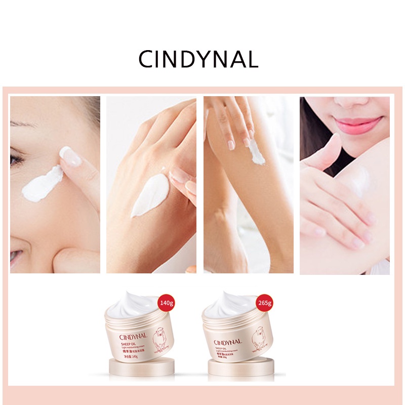 (UMU SUPPLIER)  CINDYNAL SHEEP OIL MOISTURIZING PELEMBAB PEMUTIH WAJAH GLOWING LANOLINT CREAM
