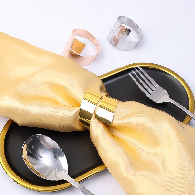 Cincin Serbet Bahan Metal Alloy Untuk Dekorasi Meja Pernikahan/Towel Rings Napkin Holder Dinner Table Decor