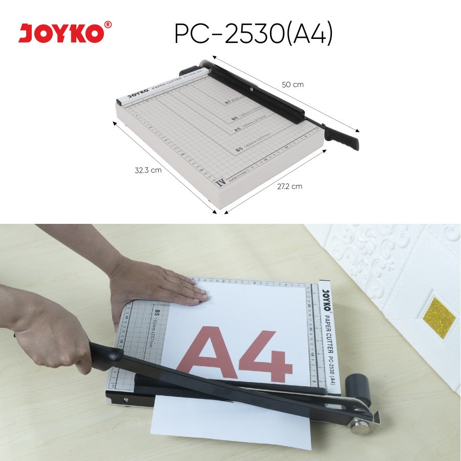 

Pemotong Kertas JOYKO PC-2530 Paper Cutter A4 SHAGB