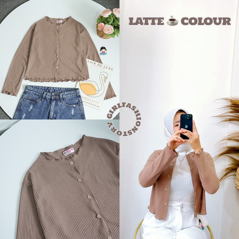 BEFAST - ZFS OOTD WANITA CARDIGAN NESA / PASTELI CROP KRIWIL CARDIGAN / Outer Crop Wanita Keluaran Terbaru / Outfit Wanita Hijab Style Kekinian / Pakaian Casual Wanita Remaja / Cardigan Polos Crop Trendy / Fashion Remaja ABG Ala style Korean / Terlaris