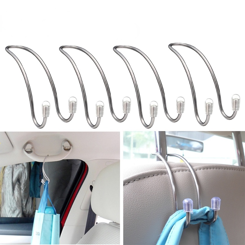 Pengait Kursi Mobil Tahan Lama Untuk Tas Belanja Dompet Mantel/Holder Organizer Stainless Steel Untuk Aksesoris Mobil