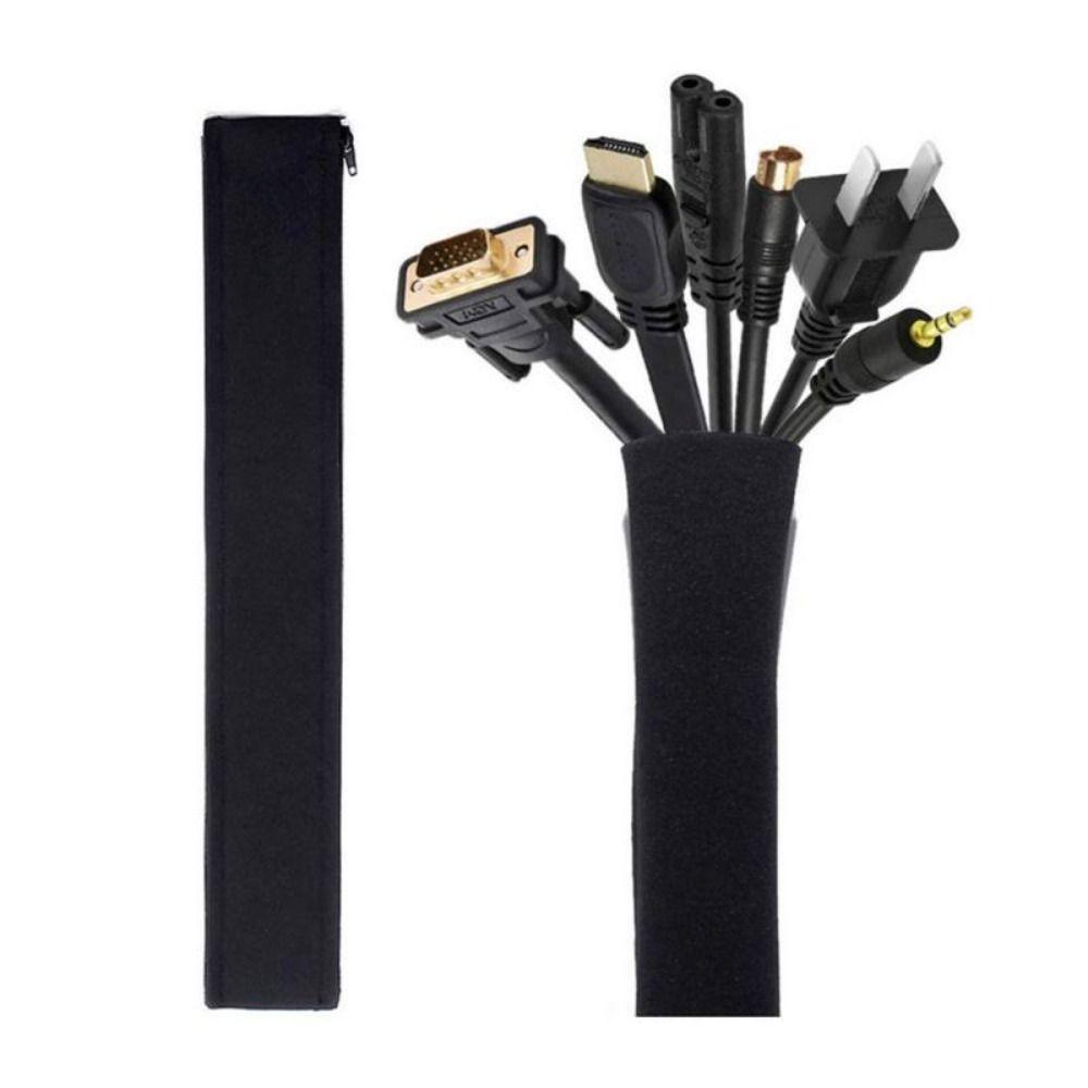 Quinton Cable Management Sleeve Untuk PC Anti-Statis Neoprene Kabel Data 50 cm Cable Wire Protector Jaringan Kabel Organizer