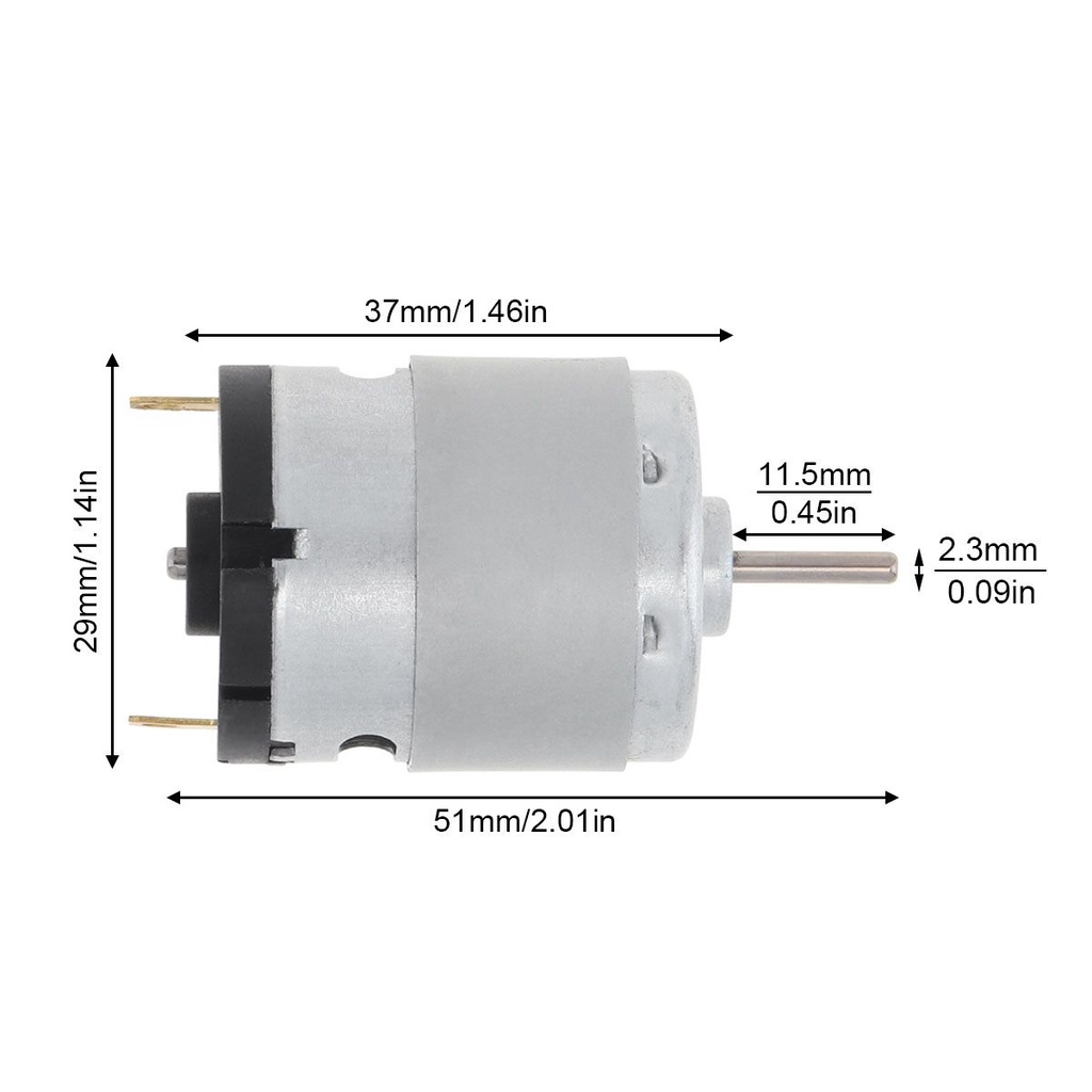 Rs360 Motor DC 6-12V 24000RPM Sikat Karbon Kecepatan Tinggi Micro Motor Untuk Kerajinan Tangan DIY