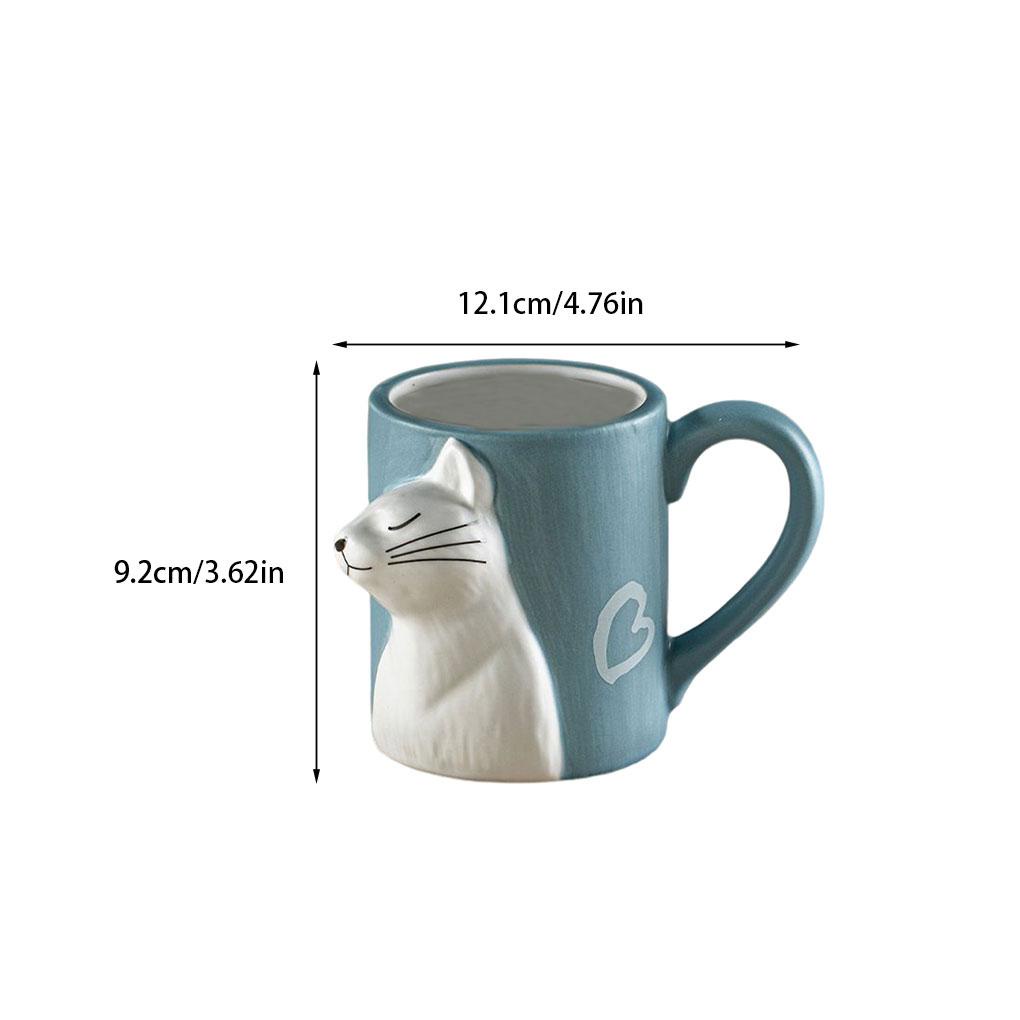 3d Kartun Kucing Keramik Cangkir Air Animal Decor Oat Breakfast Bowl Lucu Minum Tumbler Kopi Mug Hadiah Anniversary