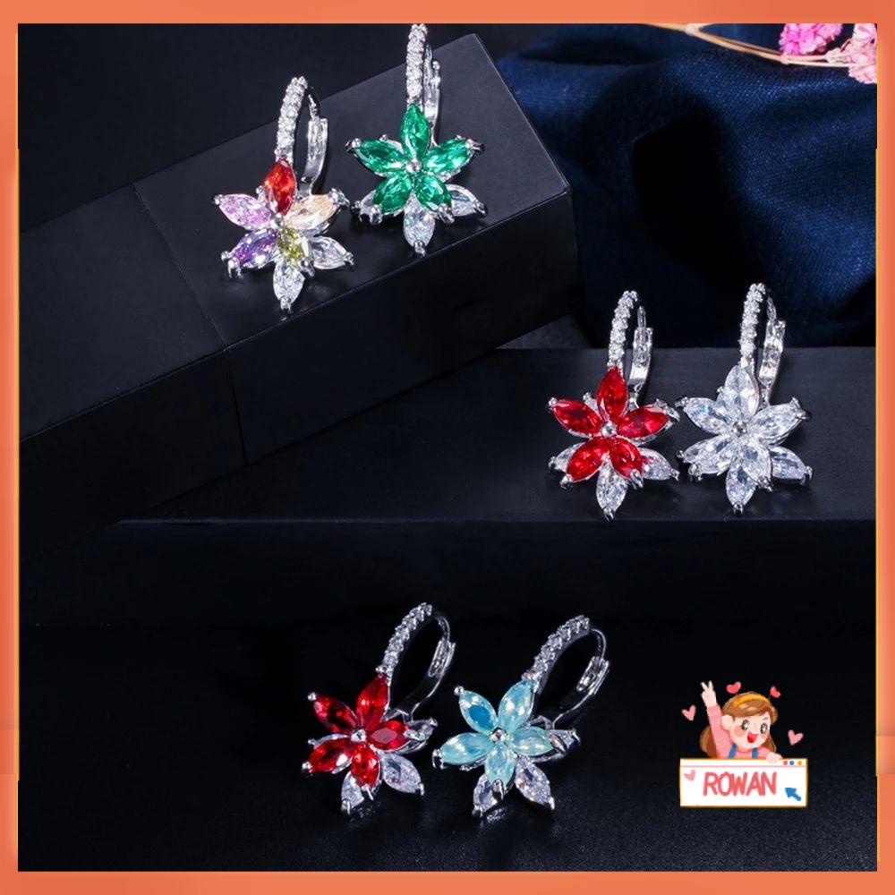 R-flower Flower Stud Hadiah Baru Perhiasan Aksesoris Anting Gadis