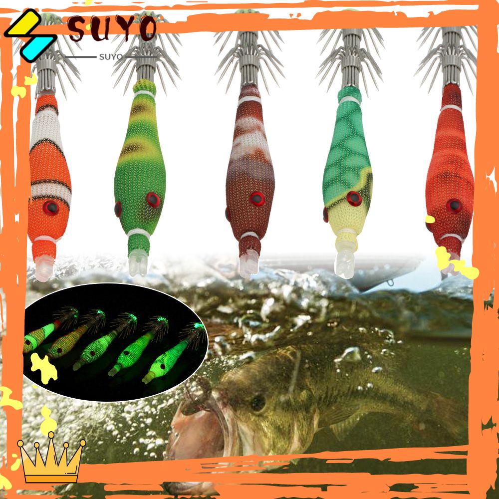 Suyo 5Pcs/Pack Squid Hooks Hot Sale Mikro Mengambang Memancing Aksesoris Lembut Lure Jig