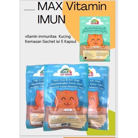 Max Imun Vitamin Suplemen Daya Tahan Tubuh Kucing