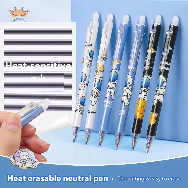 

Pulpen Gel Desain Astronot Warna，Biru Hitam Mudah Dihapus，Stationery Accessories MK