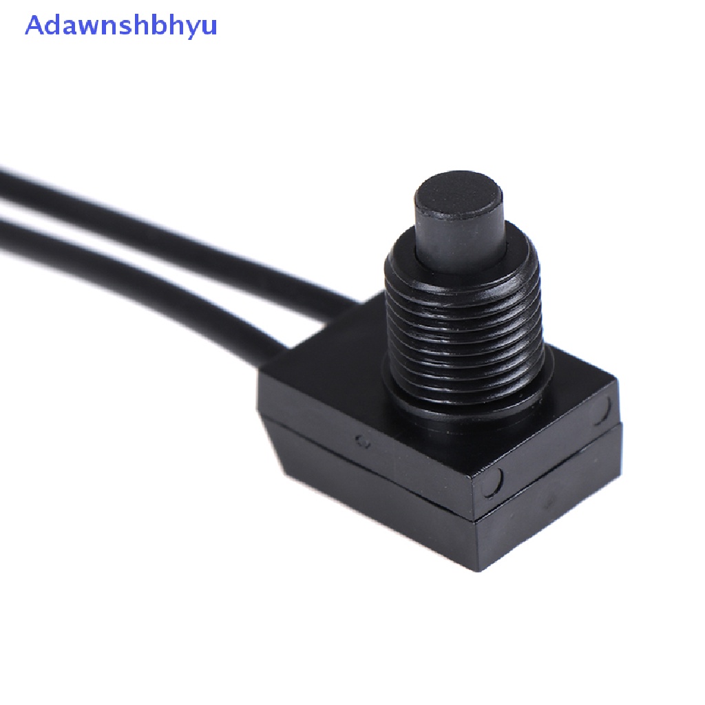 Adhyu 2PCS Saklar On-Off Tombol Tekan Tahan Air 12V Dengan Kawat Timbal 4 &quot;Hitam ID