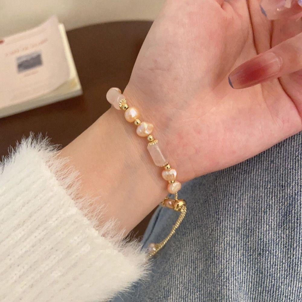 Mxbeauty Gelang Wanita Mewah Elegan Rantai Fashion Perhiasan Keberuntungan Keren Giok Gaya Korea Bracelet