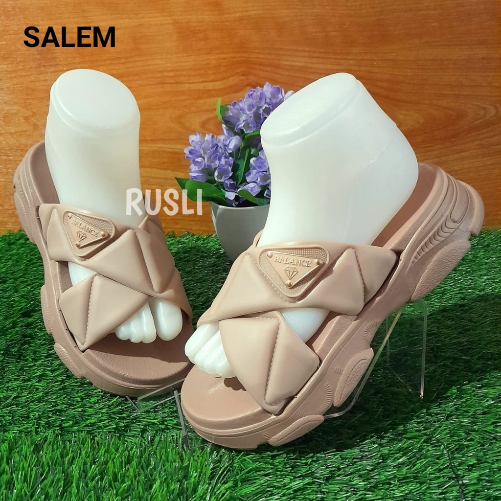 (COD) Sandal Wedges Silang Jelly Premium Balance 2201-K13