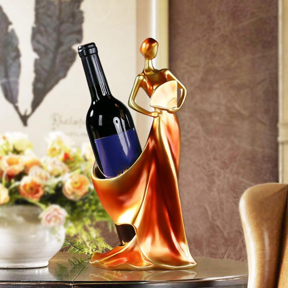 [Elegan] Tempat Botol Wine Creative 1Pcs Beauty Figurine Home Bar Decor Hadiah Rak Penyimpanan Hias