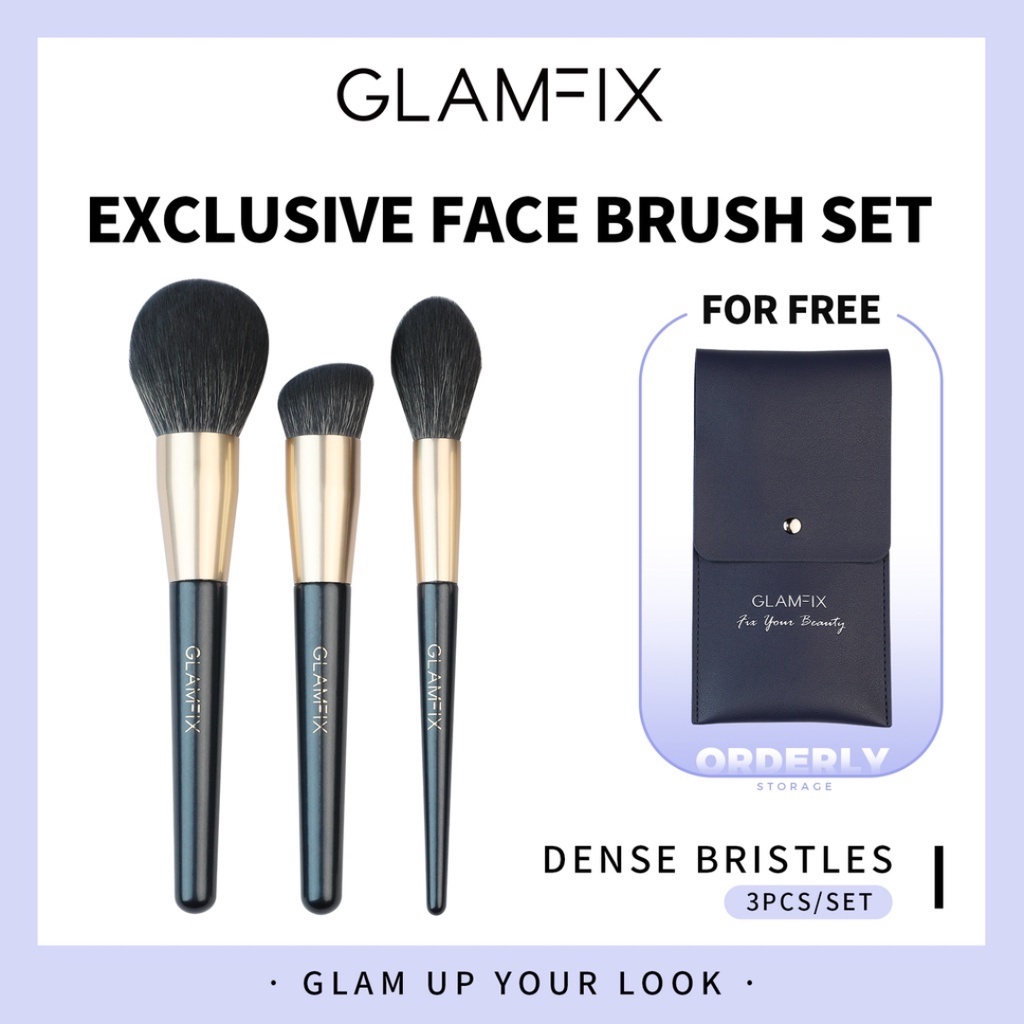 ★ BB ★ GLAMFIX Exclusive Face Make Up Brush Set 3pcs