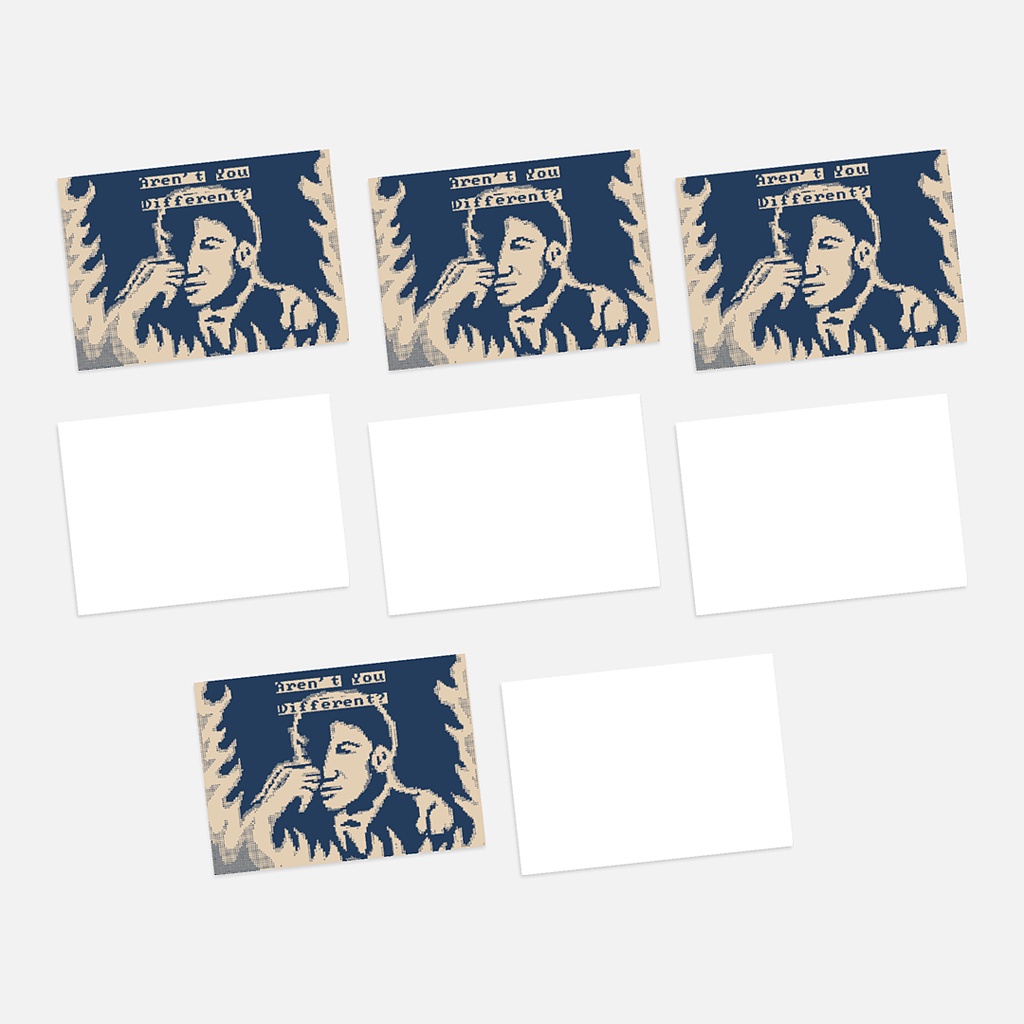 

Postcard - Set of 8 Aren't You Different - Pixel Art