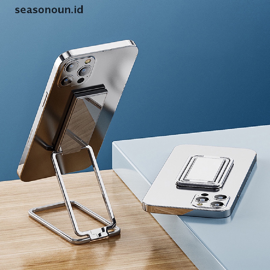 Seasonoun Phone Ring Holder Finger Kickstand Rotation Desktop Stand Sangat Tipis.