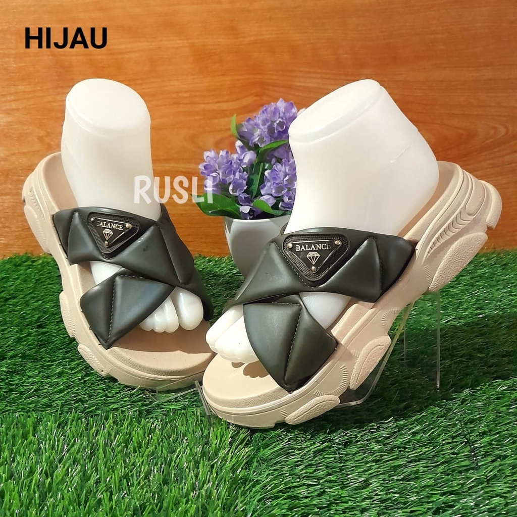 (COD) Sandal Wedges Silang Jelly Premium Balance 2201-K13