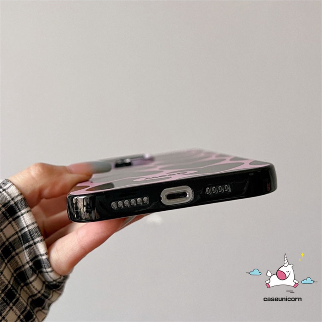 Casing Ponsel Glossy Kompatibel Untuk IPhone 14 Pro Max11 12 13 Pro Max7 8 Plus XR X XS Max SE 2020 Kartun Lucu Graffiti Cinta Hati Shockproof Halus TPU Lembut Kotoran Tahan Cover