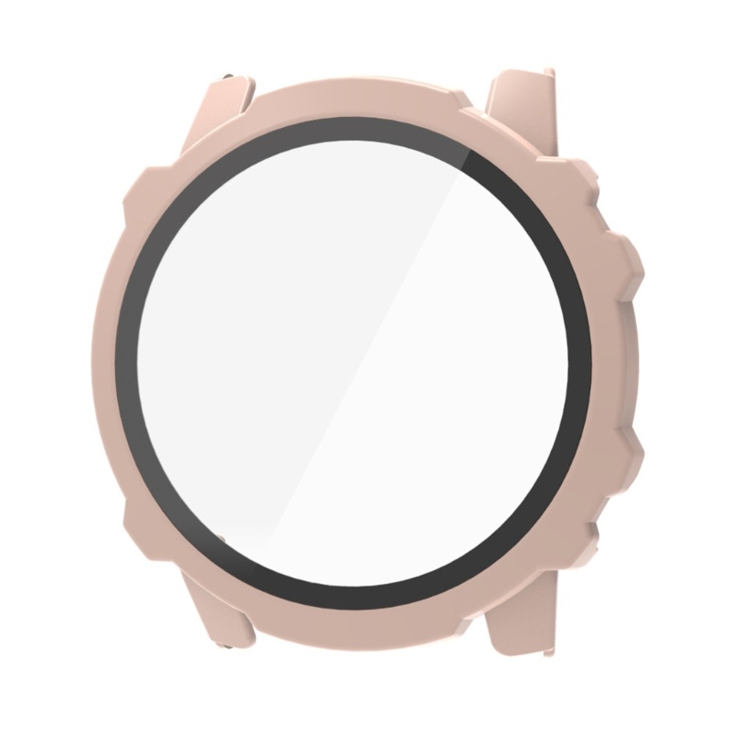 Btsg Tempered-Glass Film+Case Pelindung Layar Full Cover Cakupan Hard PC Anti Gores Frame-Shell Watch Housing Untuk Fa