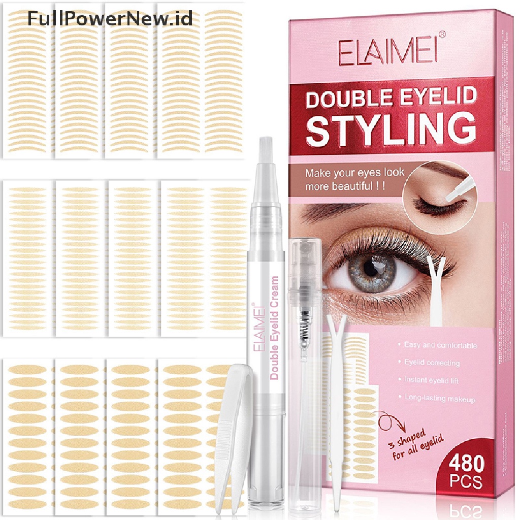 Power 480pcs Invisible Double Eyelid Tape Self-Adhesive Sticky Strip Pengangkat Mata Besar ID