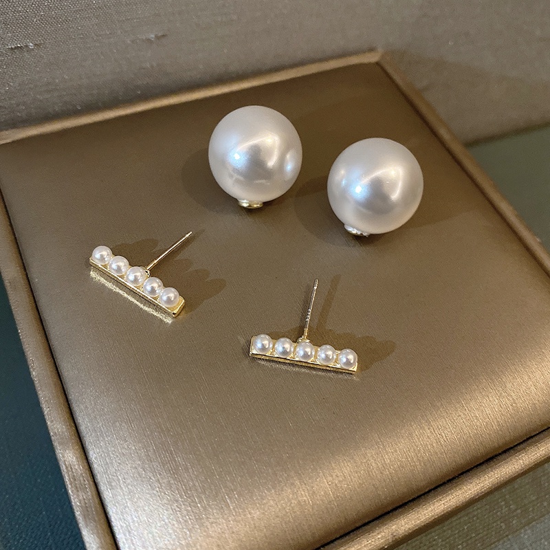 Anting Mutiara Besar Dapat Dilepas Untuk Wanita Aksesoris Korea