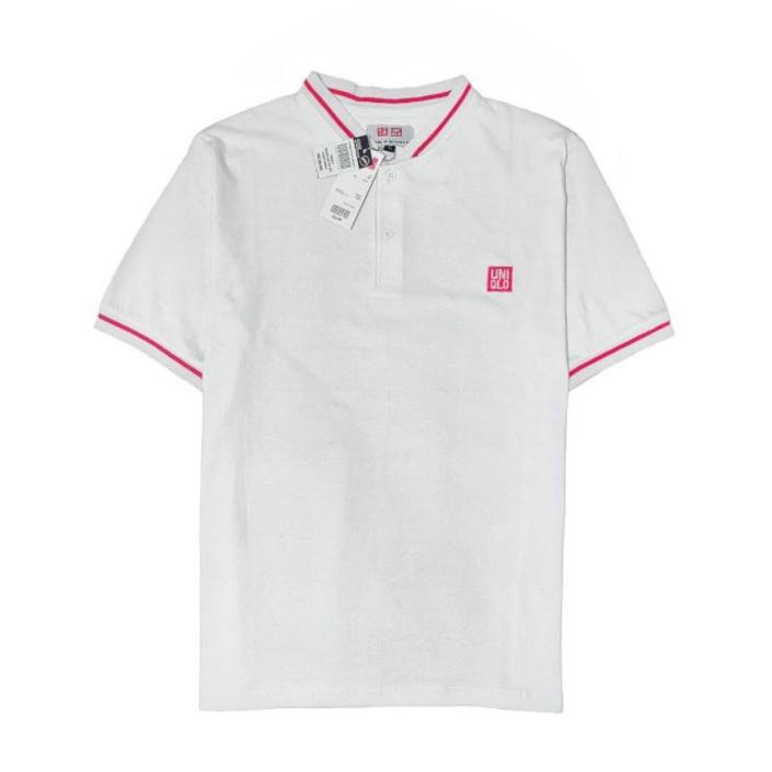 PROMO BIG SALE BAJU KAOS UNIQLO KANCING BAHAN KOMBETH 30s - KAOS PRIA UNIQLO DISTRO - KAOS UNIQLO PR