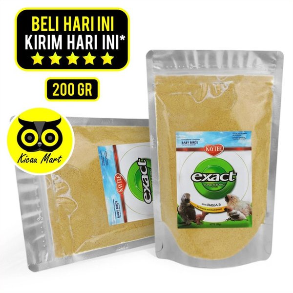 Pakan Kaytee Exact With Omega 3 Bubur Lolohan Makanan Anak Burung Parrot Lovebird Afgrey Kakatua Macaw Nuri Falk Betet Sunconure Baby Bird Hand Feeding Formula