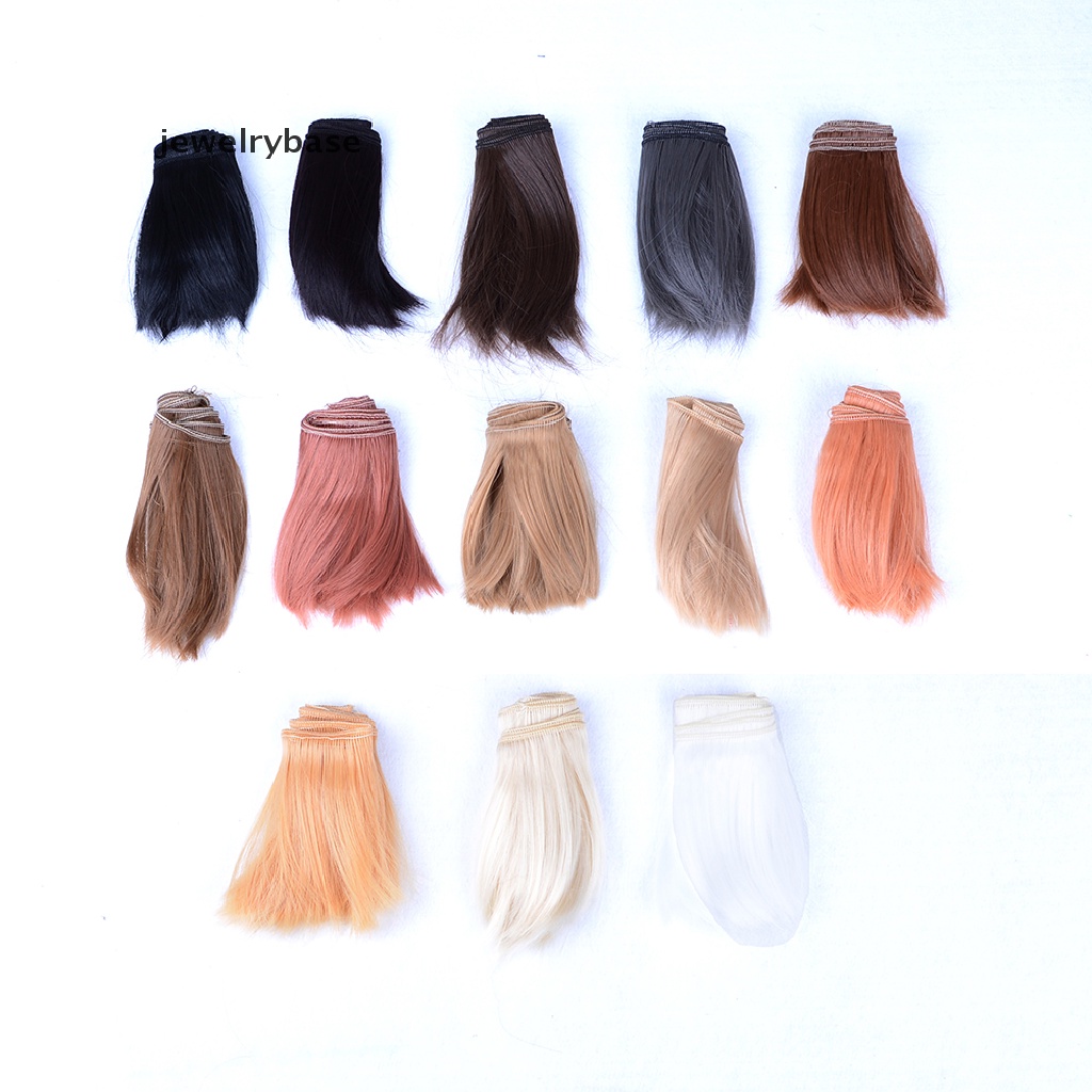 [jewelrybase] 10cmx100cm DIY Welf Fringe Wig High-temperature Wire Hair Untuk 1 /3 1 /4 BJD Doll Butik