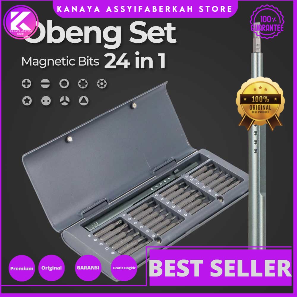 Xzante Wiha Obeng Set Magnetic Bits 24 in 1 - 6024